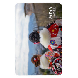 Íman Meninas em Kimono, Kyoto, Japão, Viagem Souvenir