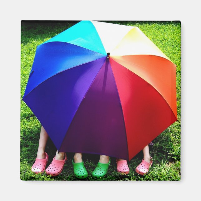 Íman Meninas felizes sob um arco-íris (Frente)