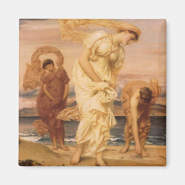 Íman Meninas Gregas Catando Seixos por Lord Leighton (Frente)