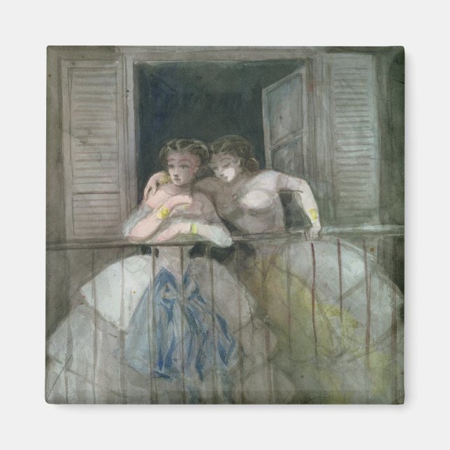 Íman Meninas na Balcony, 1855-60 (Frente)