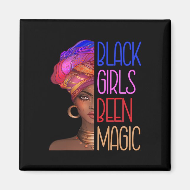 Íman Meninas Negras Foram Rainhas Mágicas Africanas Par (Frente)