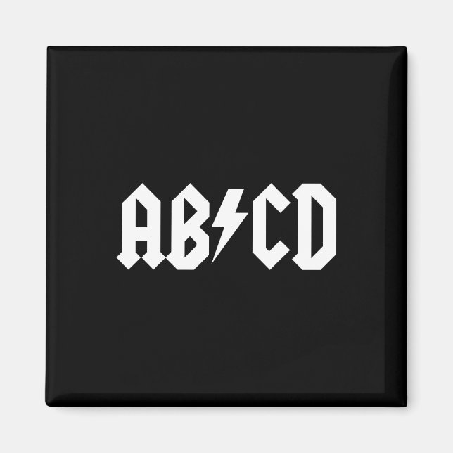 Íman Meninas Professoras ABCD Rock Graphic de volta a S (Frente)