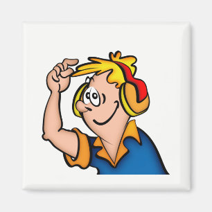 Íman Menino com fone de ouvido