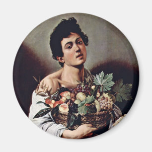Íman Menino com uma cesta da fruta por Michelangelo