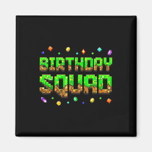 Íman Menino de Aniversário Equipe de Aniversário Gamer