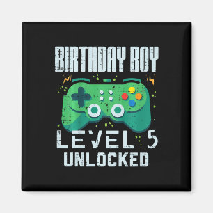 Íman Menino de Aniversário Infantil Nível 5 Desbloquead
