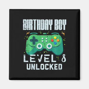 Íman Menino de Aniversário Infantil Nível 8 Desbloquead
