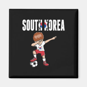 Íman Menino de Futebol Dabbing Fã de Futebol da Coreia