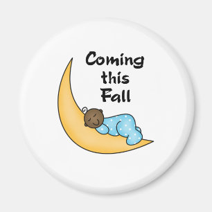 Íman Menino do afro-americano na queda da lua