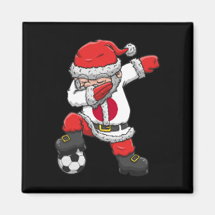 Íman Menino do Futebol Dabbing Papai Noel Natal Japão F