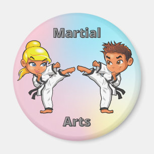 Íman Menino e Menina de Artes Marciais 
