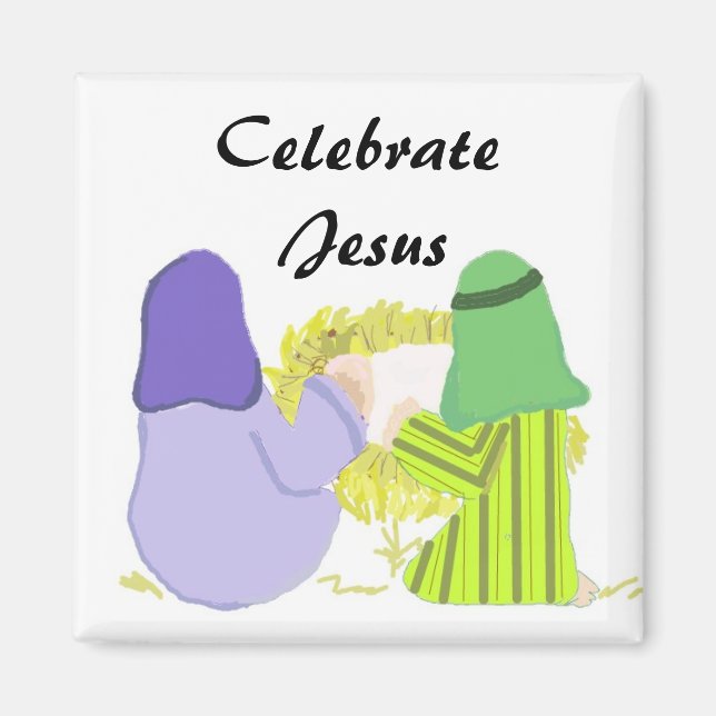 Íman Menino Jesus com Maria e José (Frente)