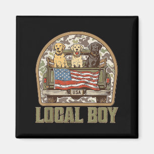 Íman Menino Local Patriótico Labrador Cogs Usa Camo Tru