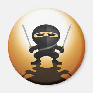 Íman Menino Ninja Fofo Anime Katana Guerreiro Design Ka