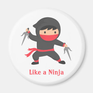 Íman Menino Ninja Fofo com Armas Sai para Crianças