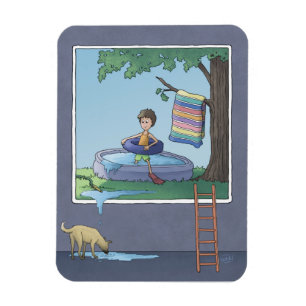 Íman Menino no ímã de piscina infantil
