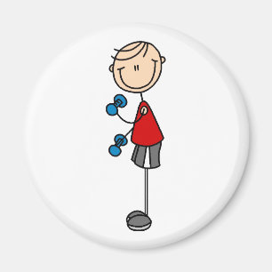 Íman Menino que exercita o ímã