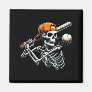 Íman Meninos de Halloween Esqueleto de Beisebol Rebaten