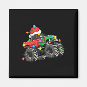 Íman Meninos Feliz Monstro de Natal Truck Santa Hat Tod
