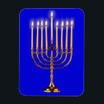 Íman Menorah<br><div class="desc">Eterno,  clássico,  icônico; a Estrela de David e menorahs</div>