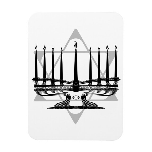 Íman Menorah e estrela (Vertical)