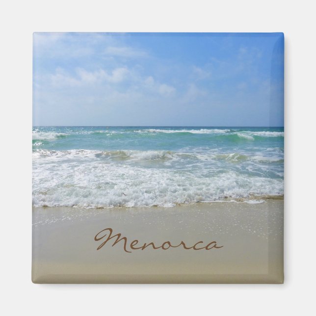 Íman Menorca Beach e Sea Souvenir (Frente)