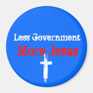 Íman Menos ímã de Gov't_More Jesus_Car