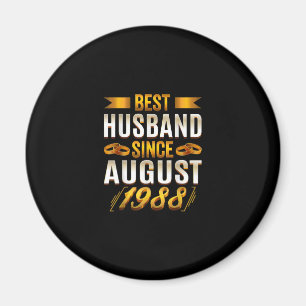 Íman Mens Best Husband Desde agosto de 1988 - Engraçado