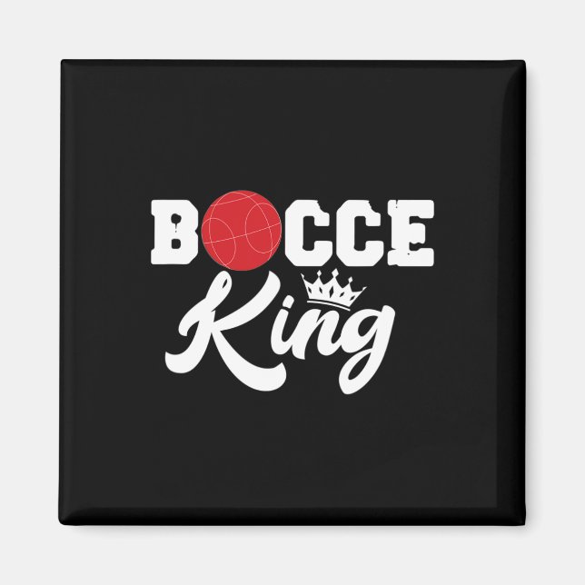Íman Mens Bocce King Bocci Player - Lewn Ball Gam (Frente)