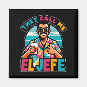 Íman Mens Chamam-Me El Jefe O Chefe Do Fundo Espanhol