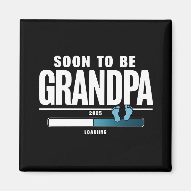 Íman Mens Em Breve Ser Avô EST. 2025 Novo Avô (Frente)