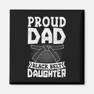 Íman Mens Orgulhosos Pai Cinturão Negro Filha Artes Mar