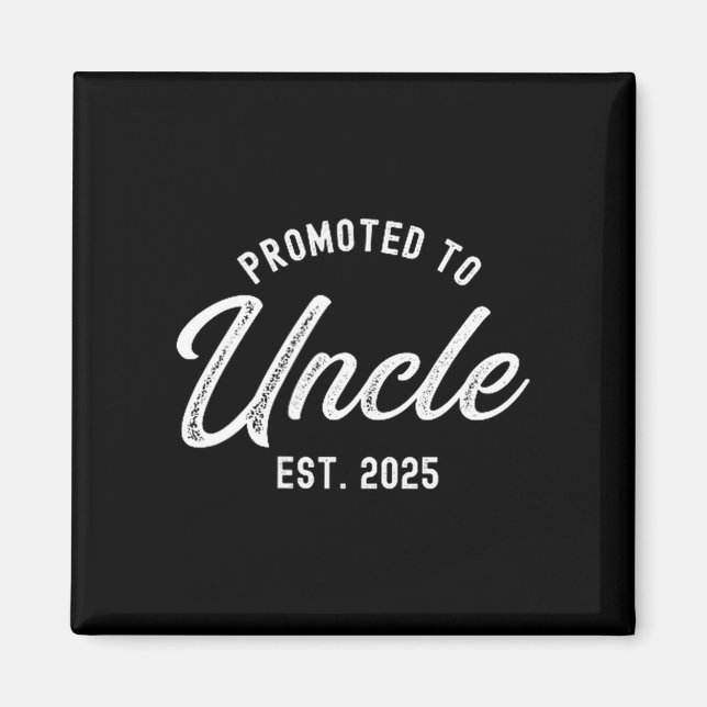 Íman Mens Promoted To Uncle Est 2025 Funny Baby Announc (Frente)