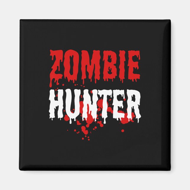 Íman Mens Zombie Hunter Scary Halloween (Frente)