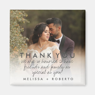 Íman Mensagem de Agradecimento de Foto de Casamento