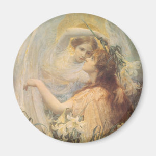 Íman Mensagem de Angel de George Swather, Vintage Art