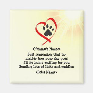 Íman Mensagem de animação personalizável para cães