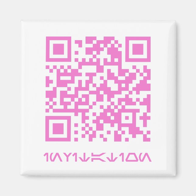 Íman Mensagem de código QR para a data HOCO.b (Frente)