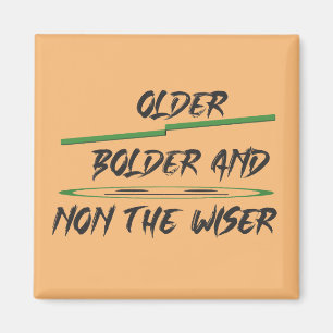 Íman Mensagem de piada sobre gráficos etários e palavra