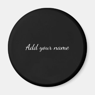 Íman Mensagem de texto de nome de adição sólido preto a