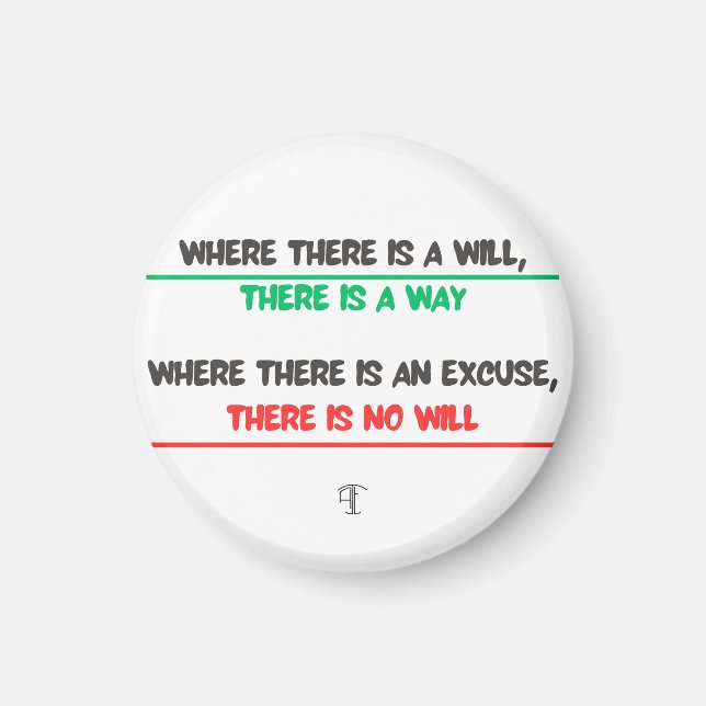 Íman Mensagem humorística, mas tão real: Onde há um wi (Frente)