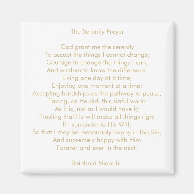 Íman Mensagem inspiradora de citação de oração personal (Frente)