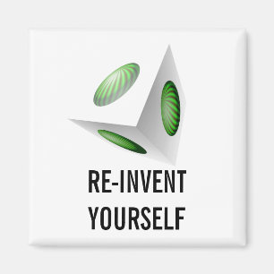 Íman Mensagem Motivacional Reinvente-se