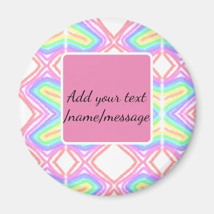 Íman Mensagem personalizada de adicionar nome à aquarel