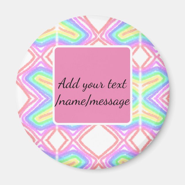 Íman Mensagem personalizada de adicionar nome à aquarel (Frente)