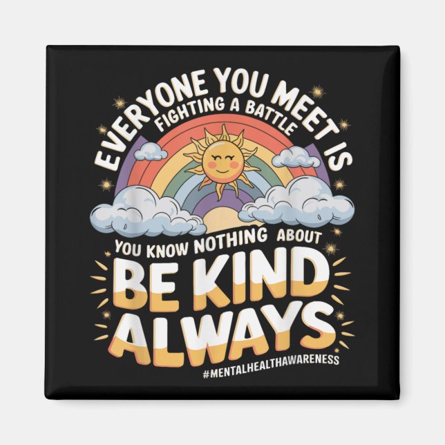 Íman Mental Health Illness Awareness Month Depressed Pe (Frente)