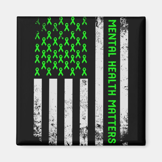 Íman Mental Health S Human Brain Illness Awareness Gree (Frente)