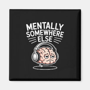 Íman Mentalmente em outro lugar cérebro introvertido en