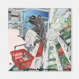 Íman Mente Flayer Grocery Comprando Fantasy Art Magnet