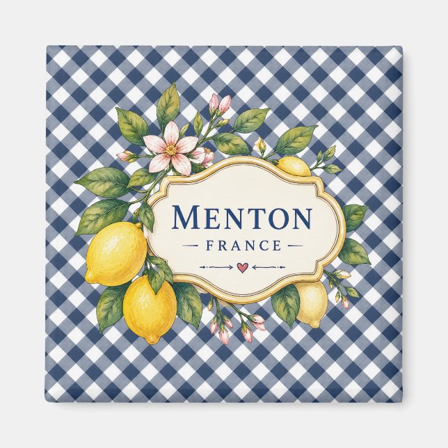 Íman Menton French Riviera Magnet - Blue Lemon (Frente)